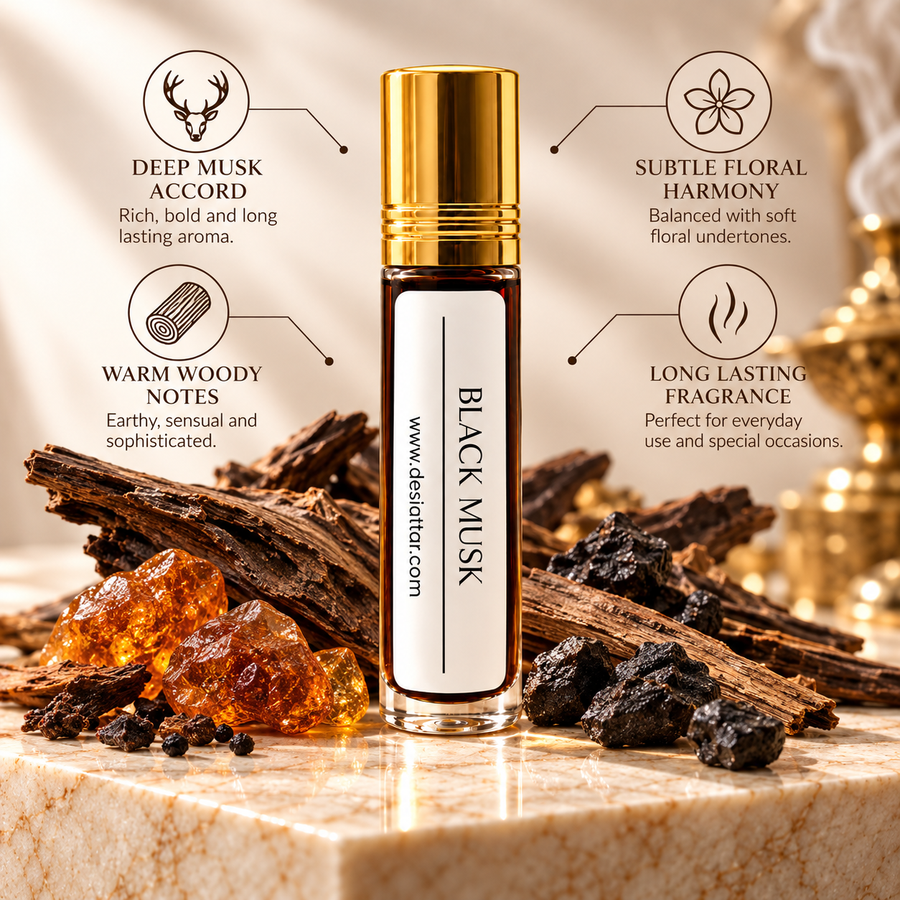 Black Musk Attar dark musky fragrance oil 