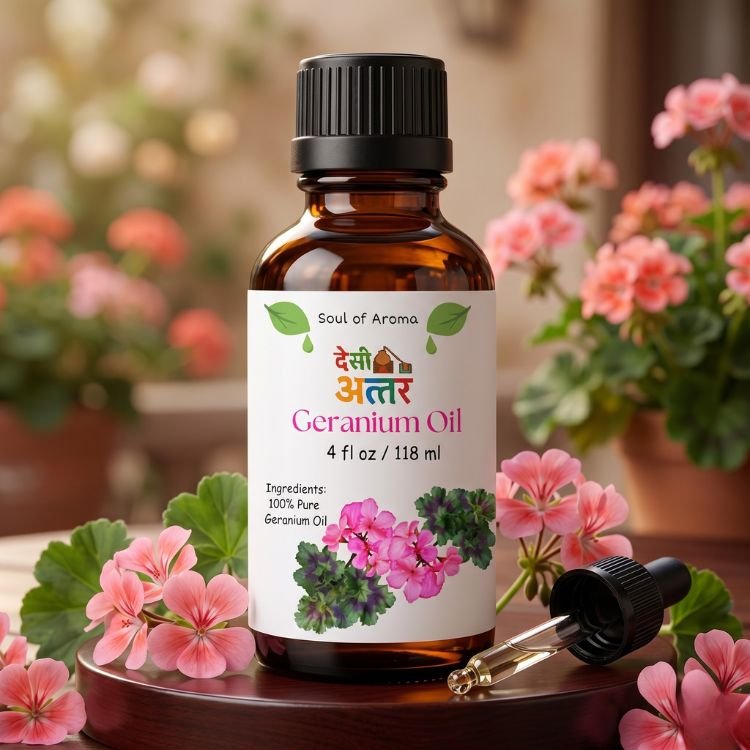Geranium Essential Oil - Desi Attar - desiattar - longlastingattar